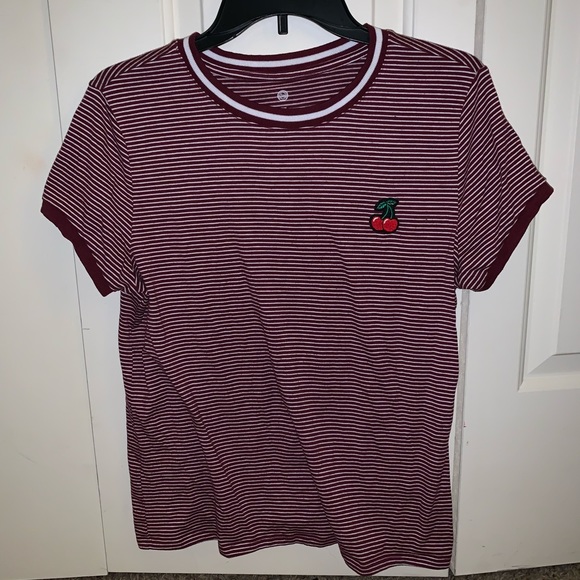 SO Tops - Kohl’s “So” Brand Cherry Embroidered Shirt SO Tops - Kohl’s “So” Brand Cherry Embroidered Shirt